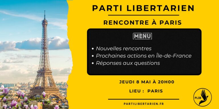 Rencontre PLIB à Paris jeudi 8 mai à 20h00